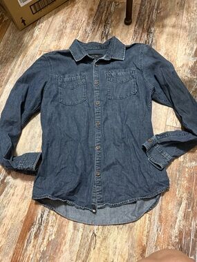 Rusty Men's Indigo Denim Button-Down Shirt